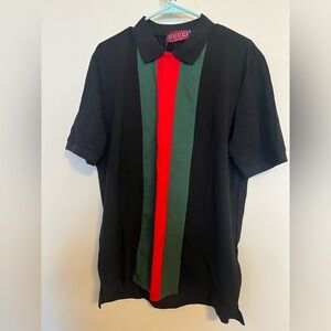 Designer like  Men's Polo with Red and Green Stripes